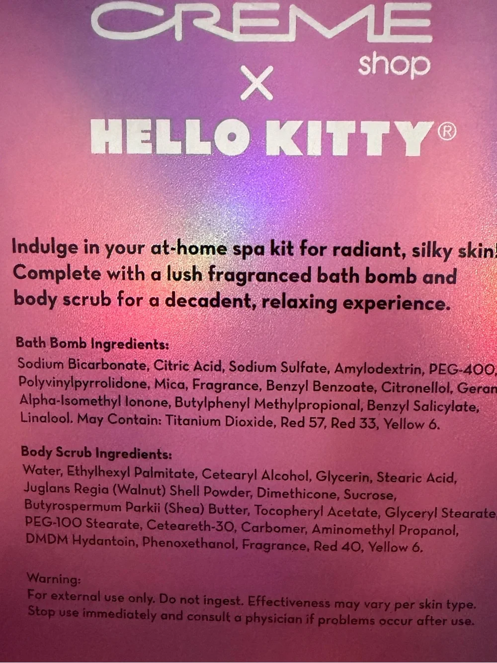 The Creme Shop Hello Kitty Rosy Strawberry Bath Bomb & Sugar Scrub Set